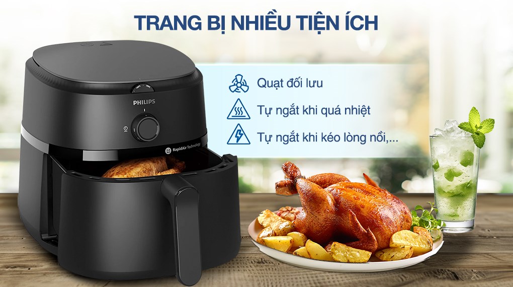 Nồi Chiên Không Dầu Philips 6.2 Lít NA130/00