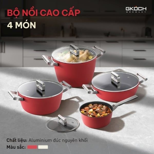 Bộ nồi GKÖCH 4 món BN02