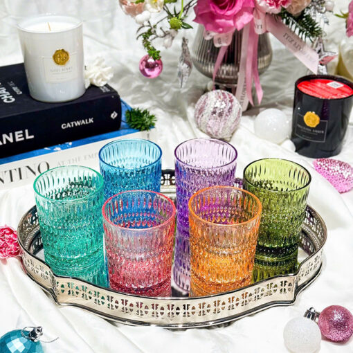 Set 6 cốc pha lê màu Irris Beaded Charm 02T 320ml