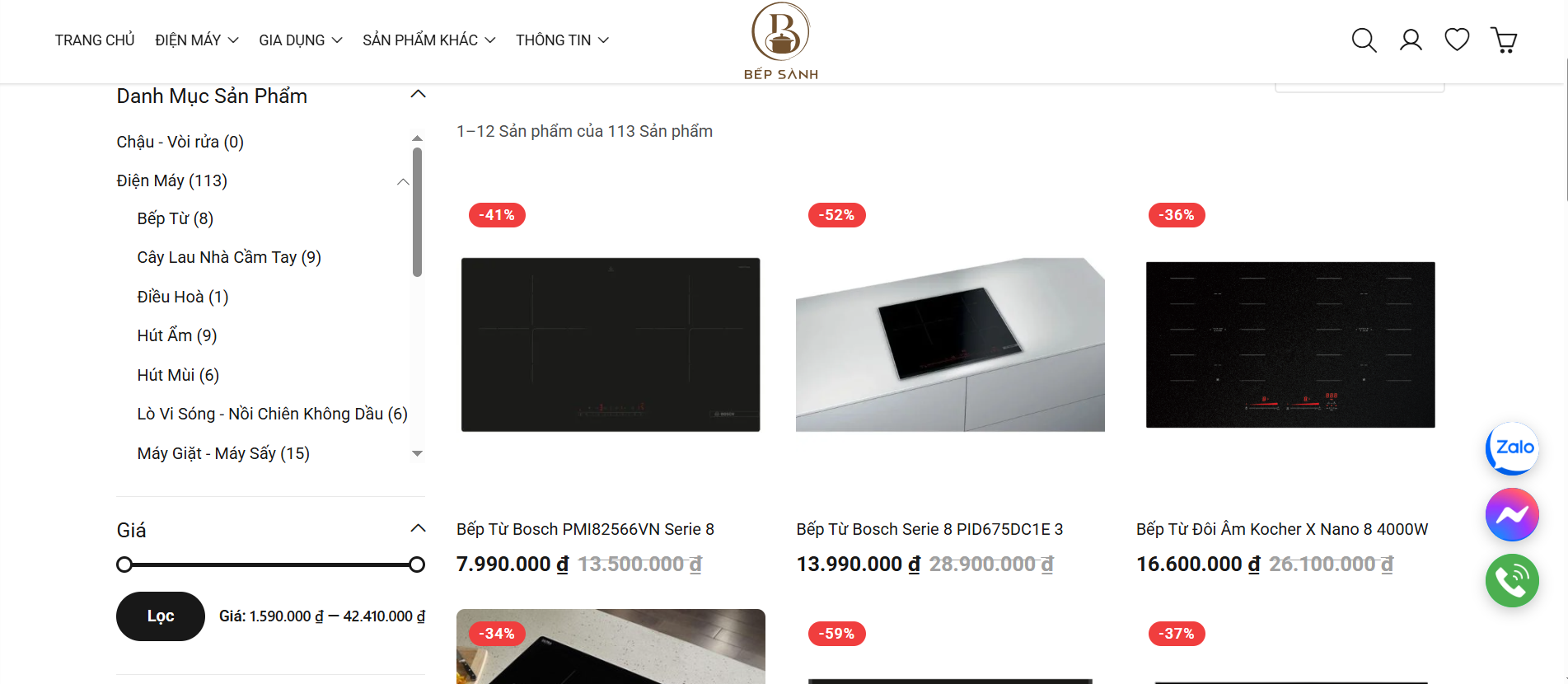 Bếp Sành cung cấp điện máy, gia dụng và thiết bị nhà bếp tại Thái Nguyên