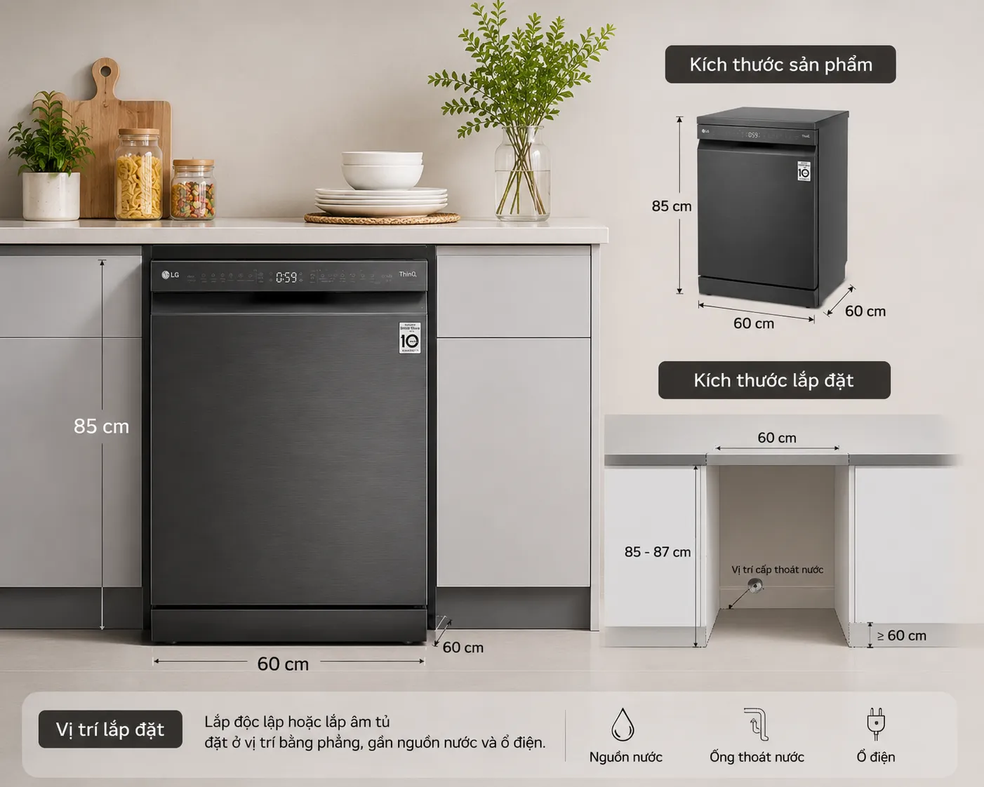Kinh nghiệm chọn máy rửa bát phù hợp với nhu cầu gia đình