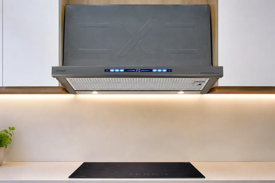 Máy hút mùi âm tủ GrandX GX H70F75SG thiết kế gọn gàng cho không gian bếp
