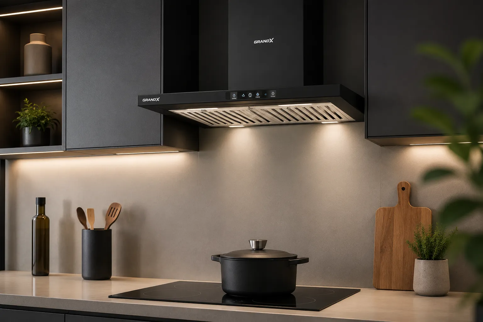 Máy hút mùi áp tường GrandX GX H70T65 cho bếp hiện đại