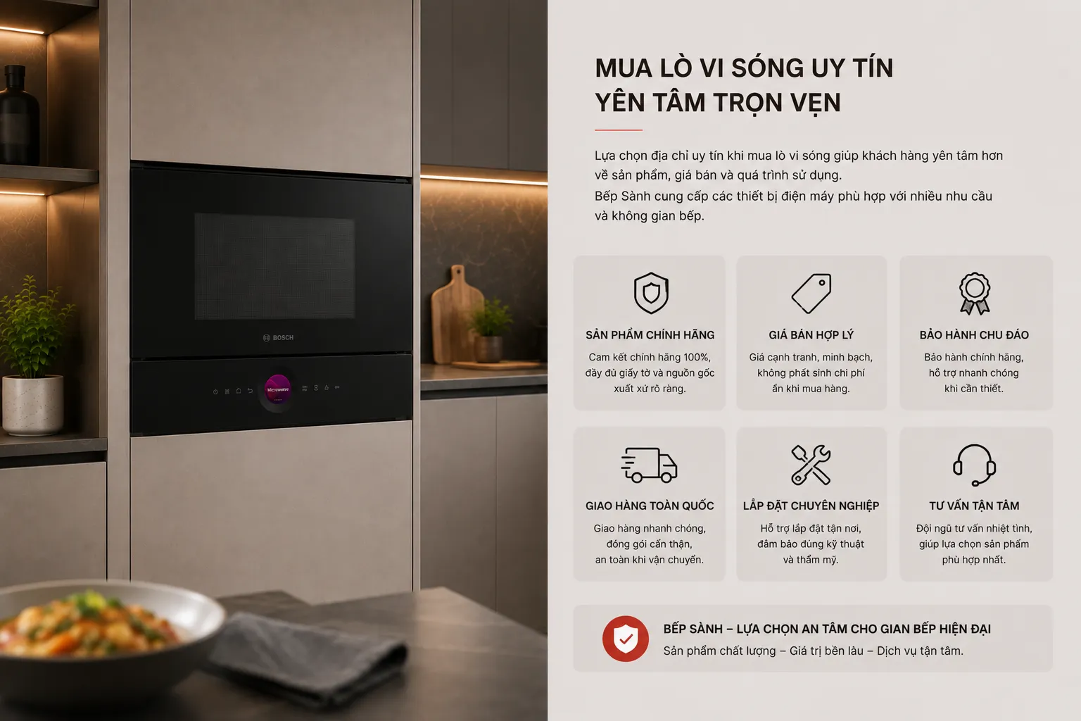 Bếp Sành cung cấp các thiết bị bếp và điện máy chính hãng cho không gian bếp hiện đại